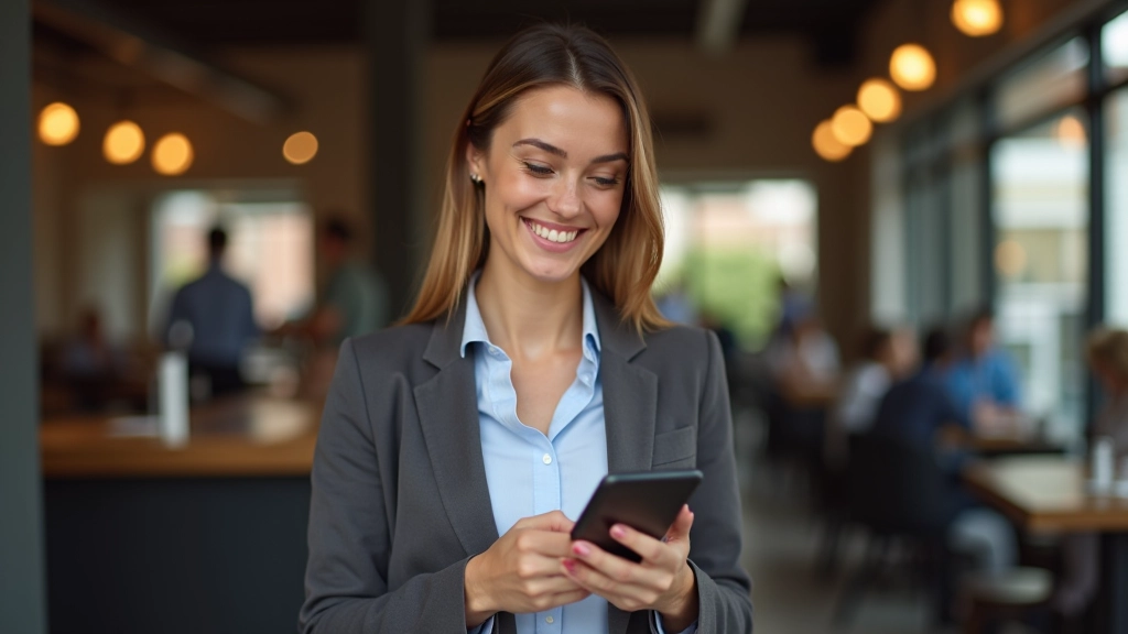 Consommateur effectuant un paiement sécurisé sur smartphone avec authentification biométrique